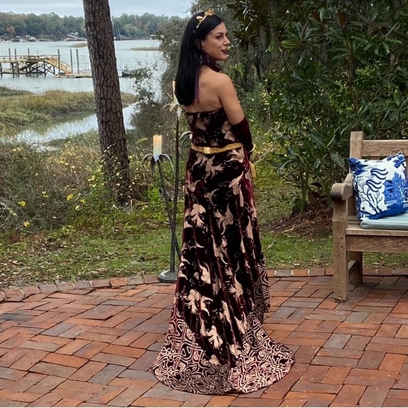 Roberto Cavalli Runway Strapless Velvet Evening Gown - Picture 6 of 16